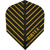 Ribtex Dart Flights - Standard Shape - Stripes Black Gold