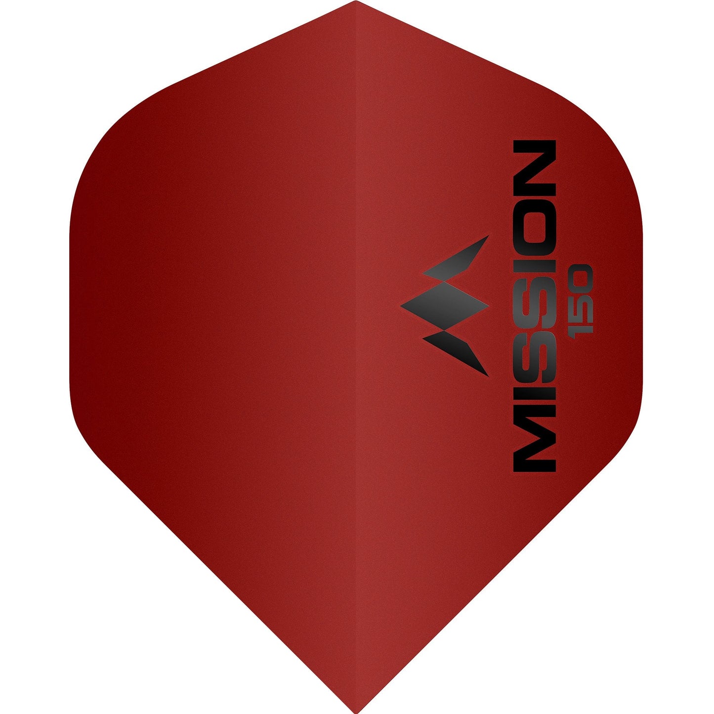Mission Logo 150 Dart Flights - 150 Micron - No2 - Std - Matt Red
