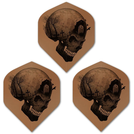 Alchemy Dart Flights - No2 - Std - Copper - Headstone Skull