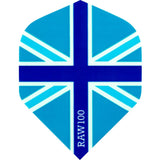 Dart Flights - Raw 100 - 100 Micron - Std - Union Jack Blue