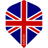Dart Flights - Raw 100 - 100 Micron - Std - Union Jack Red White Blue