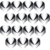 Darts Corner Logo 100 Dart Flights - No2 - Std - 5 Sets - White