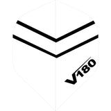 Dart Flights - V180 Transparent - Chevron - Std White