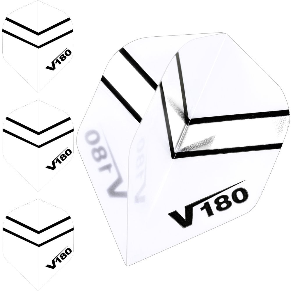 Dart Flights - V180 Transparent - Chevron - Std Clear