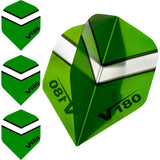 Dart Flights - V180 Transparent - Chevron - Std Green