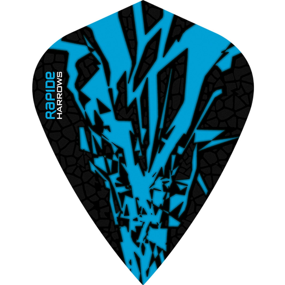 Harrows Rapide X Dart Flights - Kite Shape - Rapide-X Aqua Blue