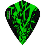 Harrows Rapide X Dart Flights - Kite Shape - Rapide-X Green