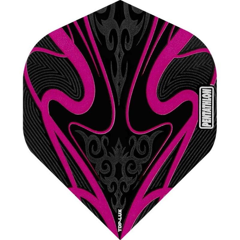 Pentathlon TDP-Lux Dart Flights - Black Series - No2 - Std Pink