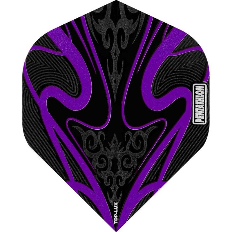 Pentathlon TDP-Lux Dart Flights - Black Series - No2 - Std Purple