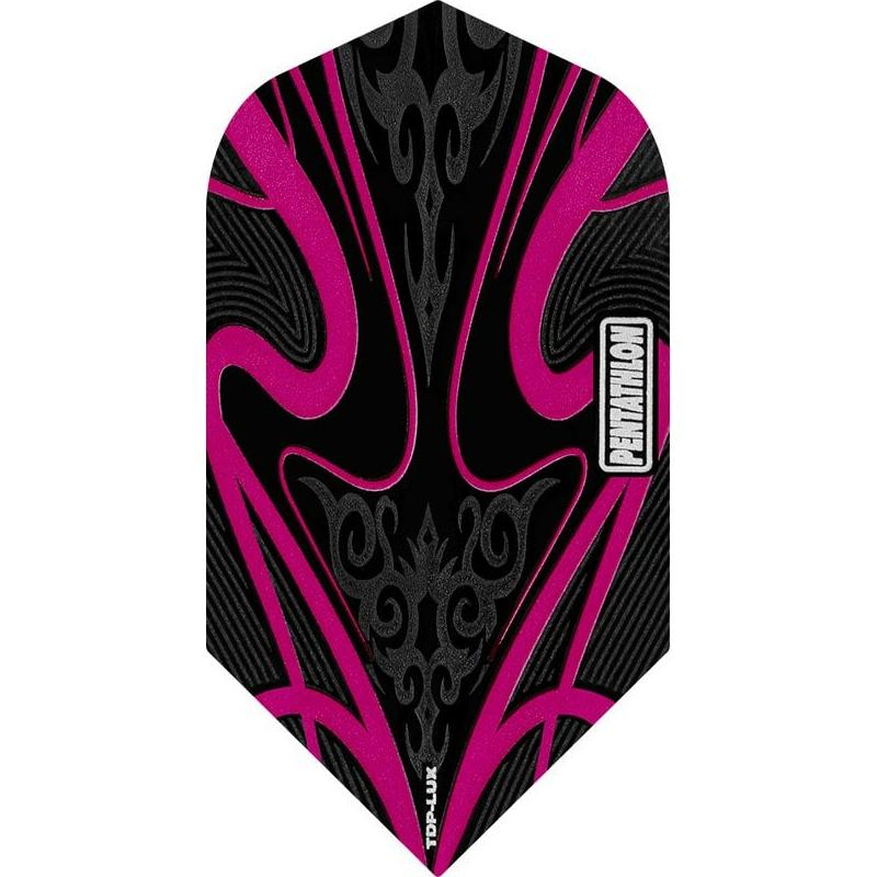 Pentathlon TDP-Lux Dart Flights - Black Series - Slim Pink
