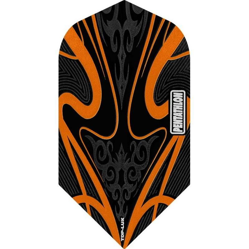 Pentathlon TDP-Lux Dart Flights - Black Series - Slim Orange