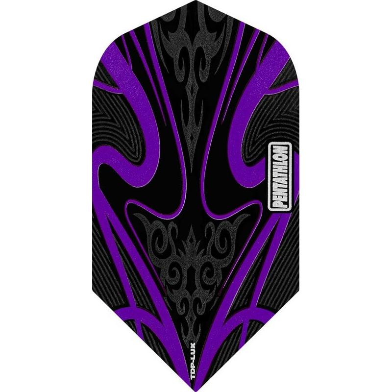 Pentathlon TDP-Lux Dart Flights - Black Series - Slim Purple