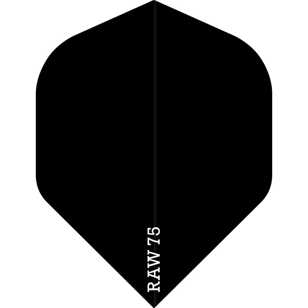 Dart Flights - Raw 75 - 75 Micron - Std - Plain Black