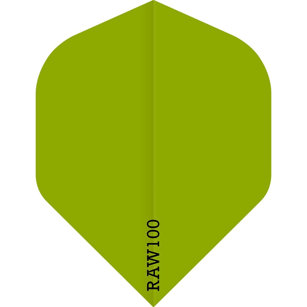 Dart Flights - Raw 100 - 100 Micron - Std - Plain Neon Green
