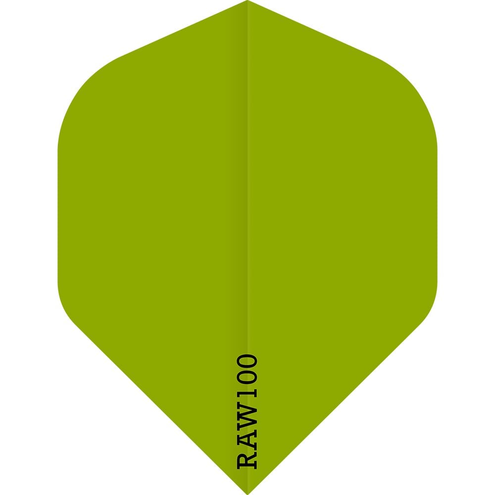Dart Flights - Raw 100 - 100 Micron - Std - Plain Neon Green