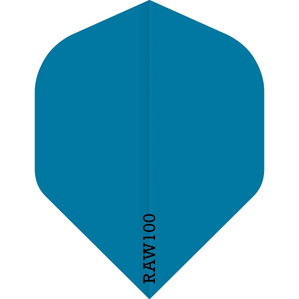 Dart Flights - Raw 100 - 100 Micron - Std - Plain Neon Blue