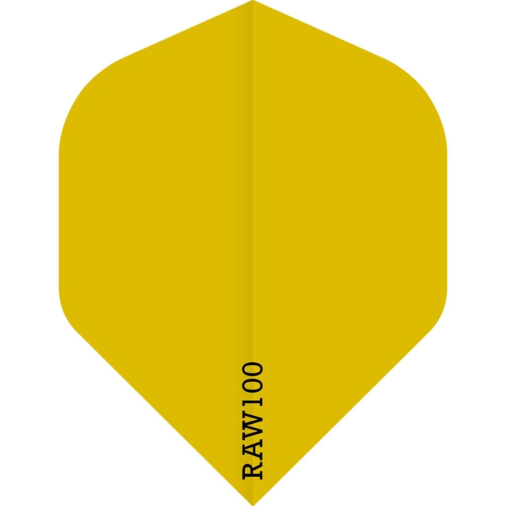 Dart Flights - Raw 100 - 100 Micron - Std - Plain Neon Yellow