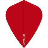 Dart Flights - Raw 100 - 100 Micron - Kite - Plain Red