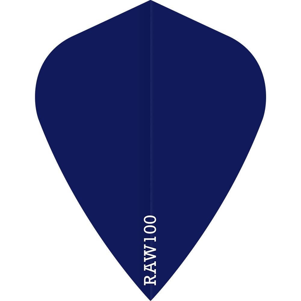 Dart Flights - Raw 100 - 100 Micron - Kite - Plain Dark Blue