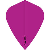 Dart Flights - Raw 100 - 100 Micron - Kite - Plain Neon Pink