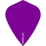 Dart Flights - Raw 100 - 100 Micron - Kite - Plain Purple