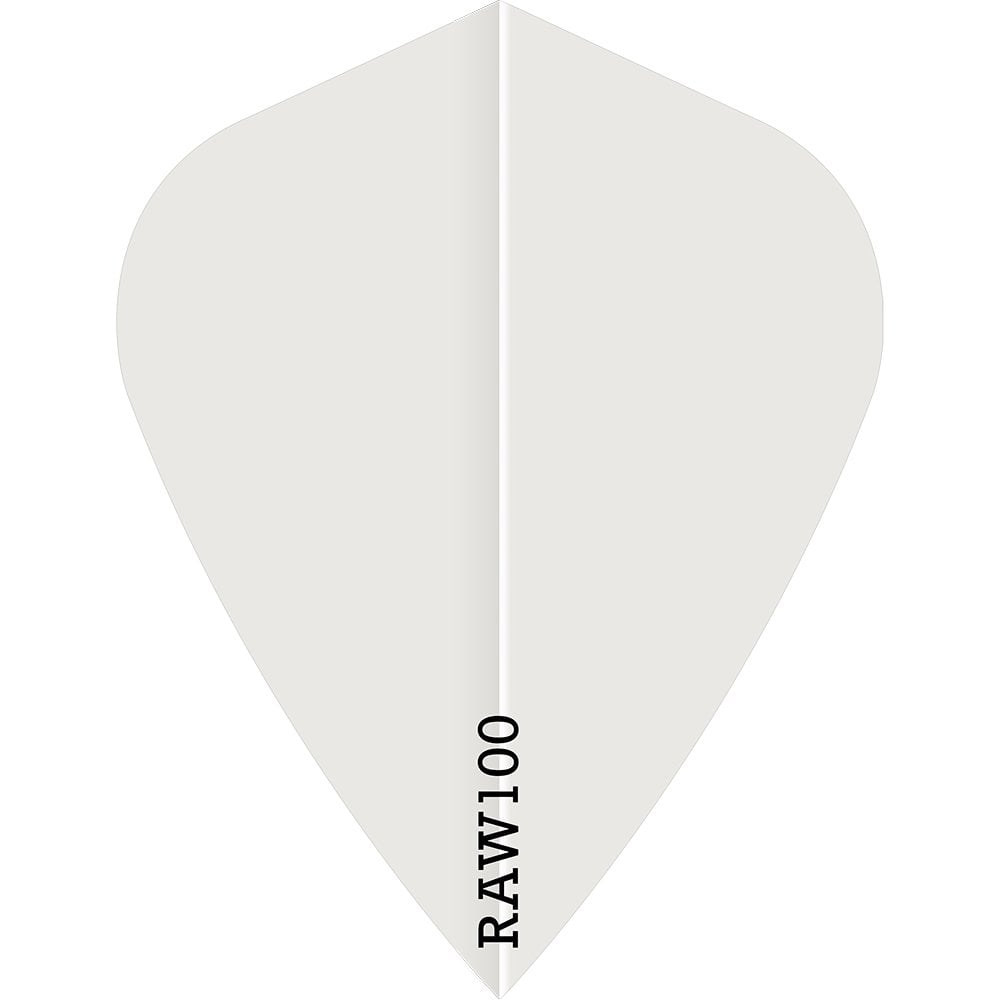 Dart Flights - Raw 100 - 100 Micron - Kite - Plain White
