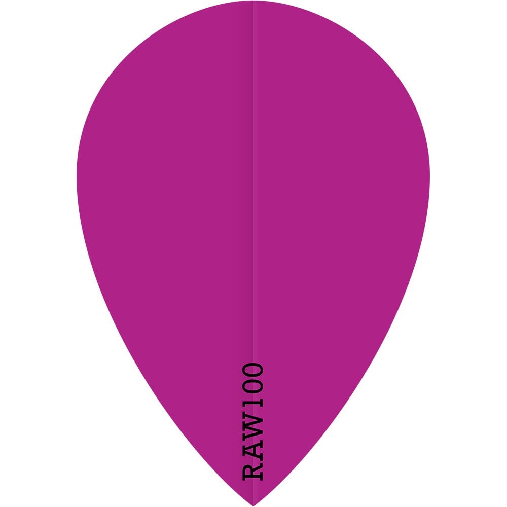 Dart Flights - Raw 100 - 100 Micron - Pear - Plain Neon Pink
