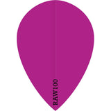Dart Flights - Raw 100 - 100 Micron - Pear - Plain Neon Pink