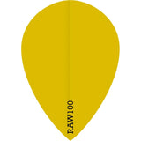 Dart Flights - Raw 100 - 100 Micron - Pear - Plain Neon Yellow