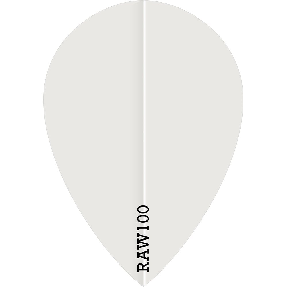 Dart Flights - Raw 100 - 100 Micron - Pear - Plain White