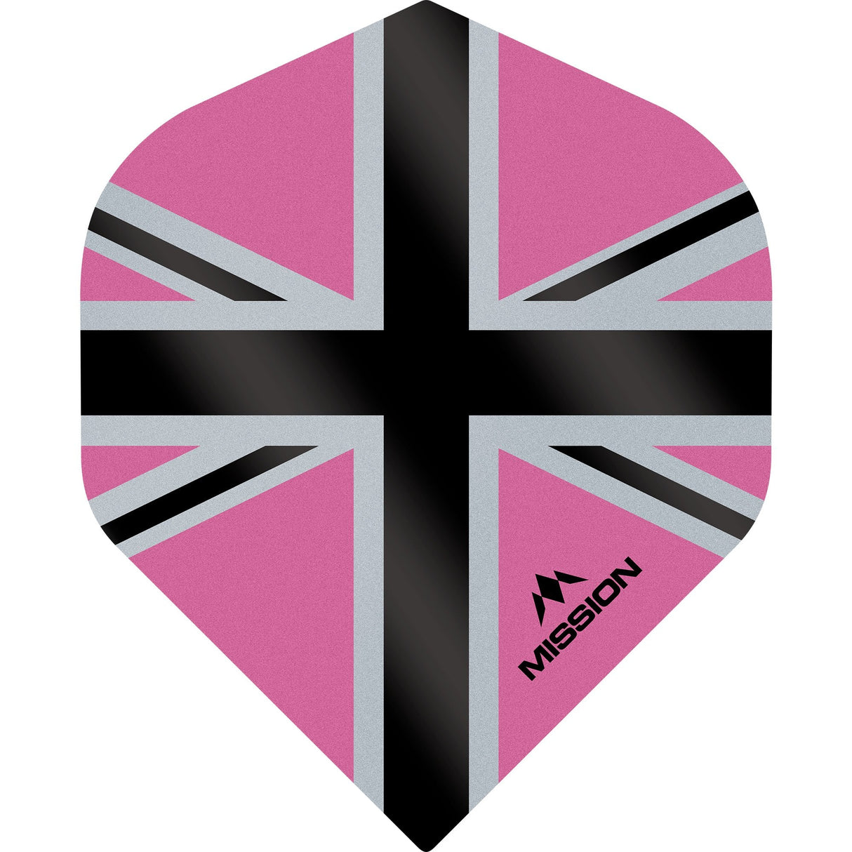Mission Alliance-X Union Jack Dart Flights - No2 - Std Pink Black
