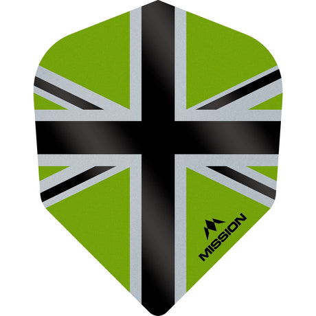 Mission Alliance-X Union Jack Dart Flights - No6 - Std Green Black