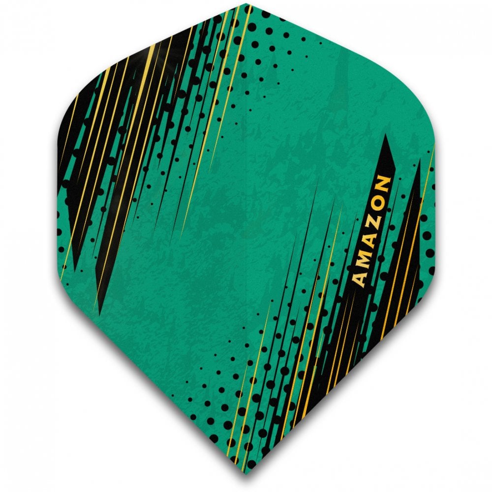Amazon Oro Dart Flights - No2 - Std - Black Aqua