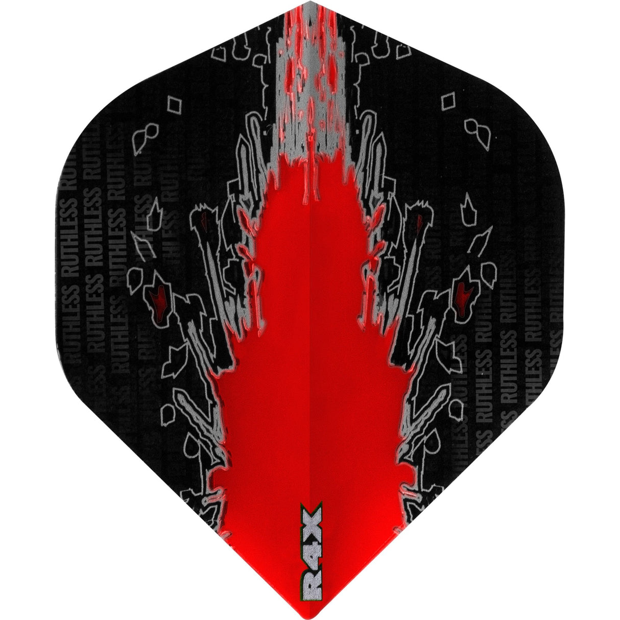 Ruthless - High Impact - Dart Flights - 100 Micron - No2 - Std Red