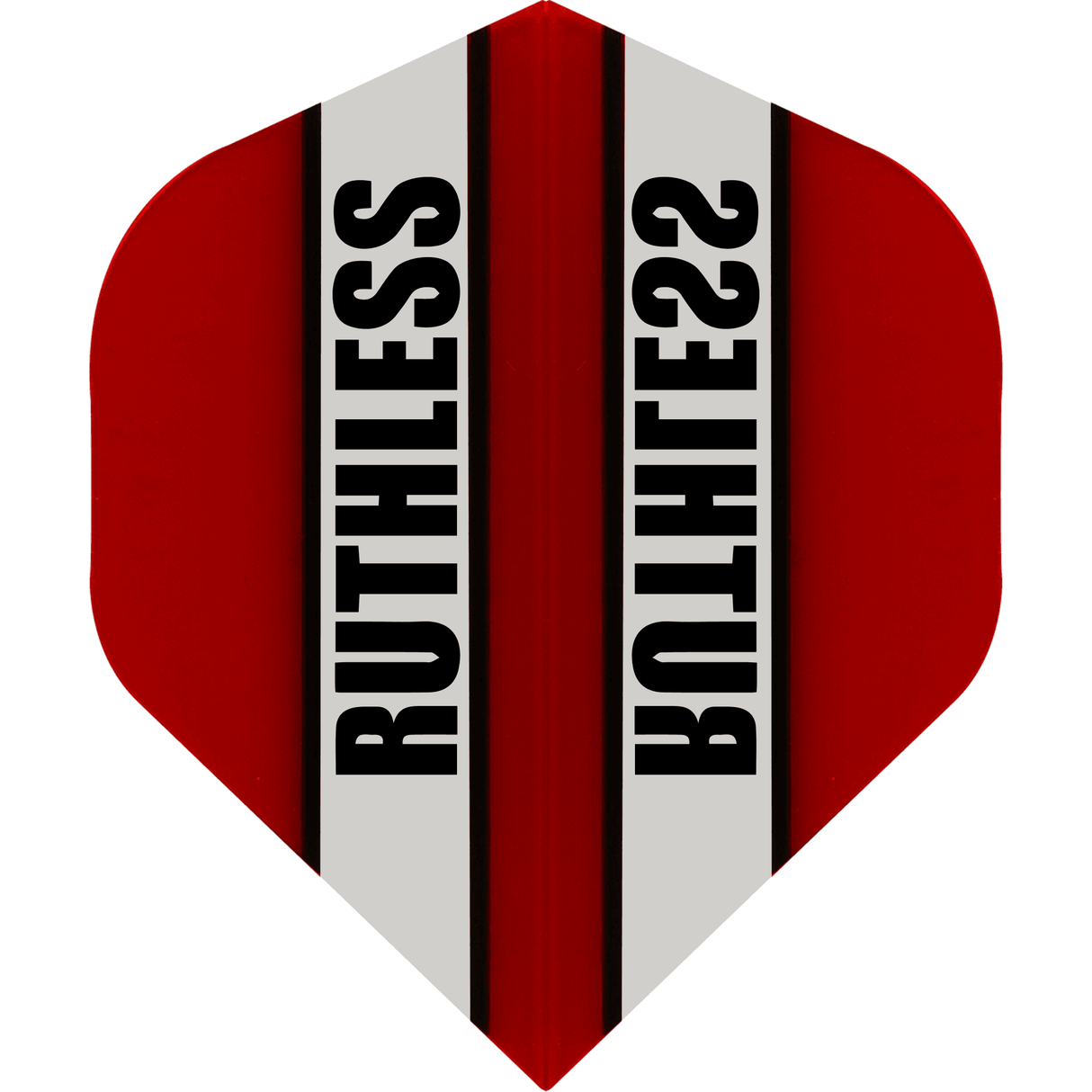 Ruthless - Clear Panel - Dart Flights - 100 Micron - No2 - Std Red