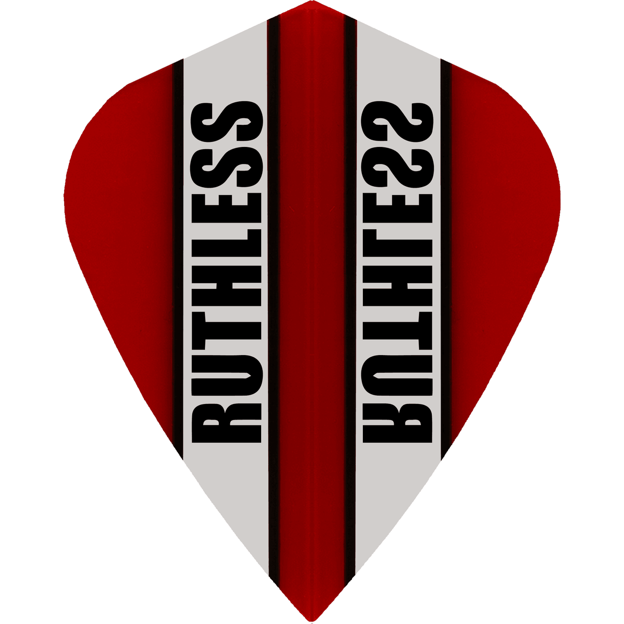 Ruthless - Clear Panel - Dart Flights - 100 Micron - Kite Red