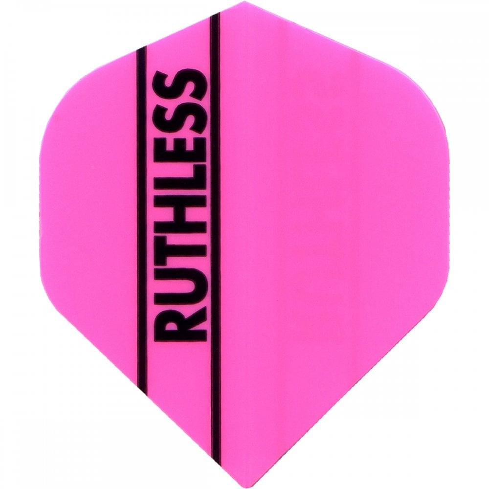 Ruthless - Solid Panel - Dart Flights - 100 Micron - No2 - Std Fluro Pink