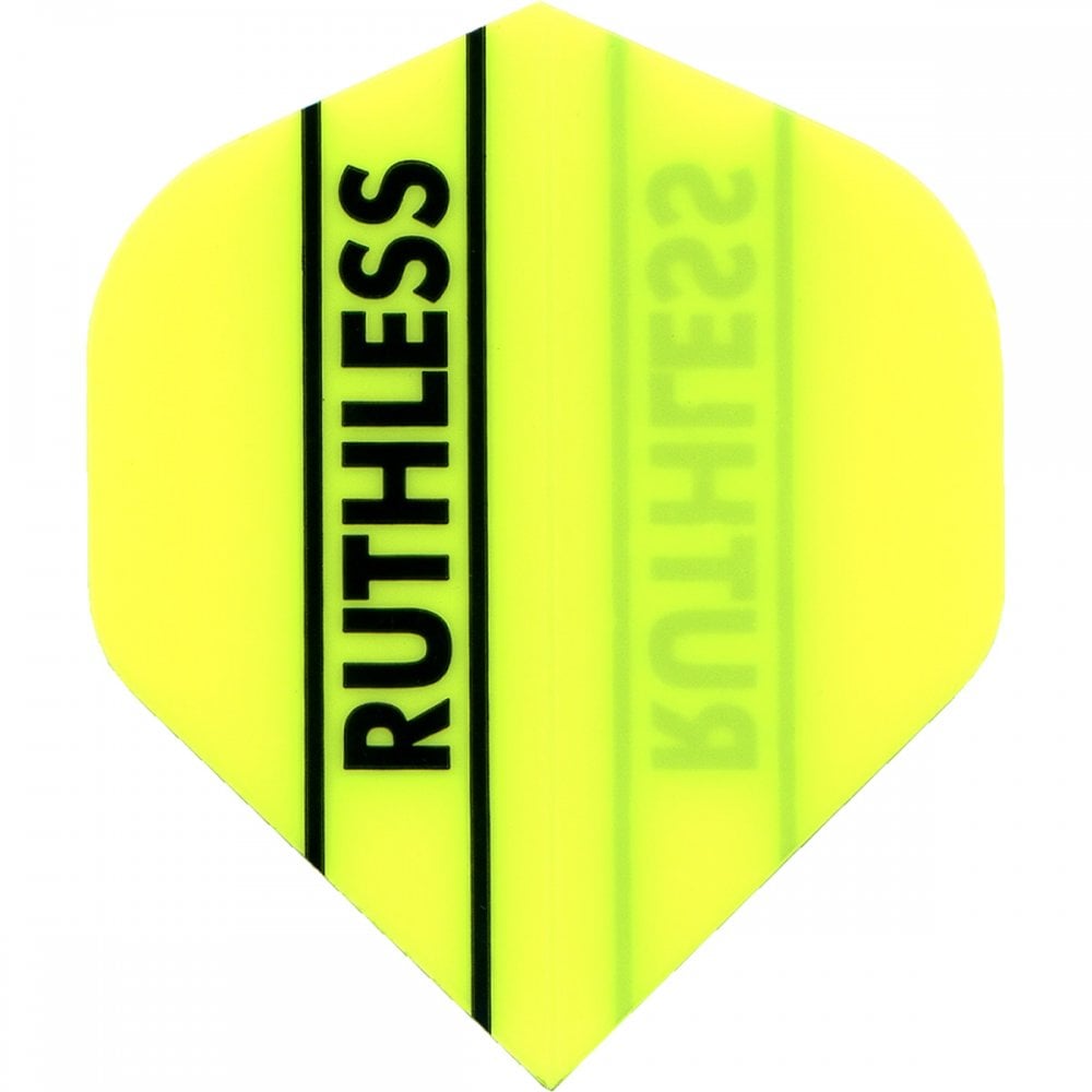 Ruthless - Solid Panel - Dart Flights - 100 Micron - No2 - Std Fluro Yellow
