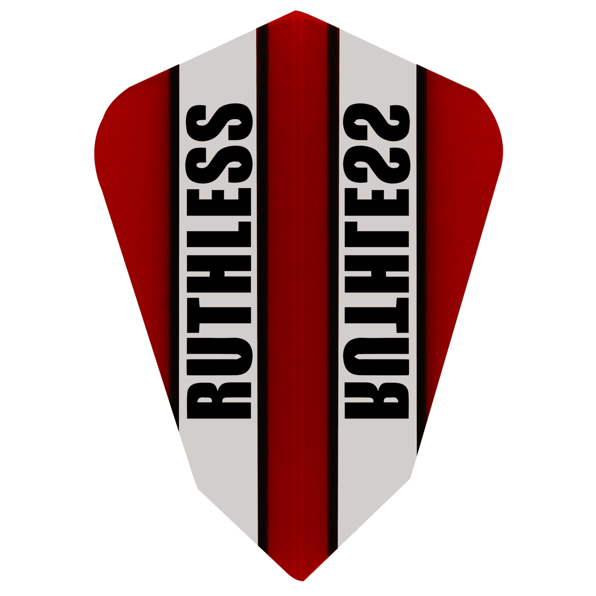 Ruthless - Clear Panel - Dart Flights - 100 Micron - Fantail Red