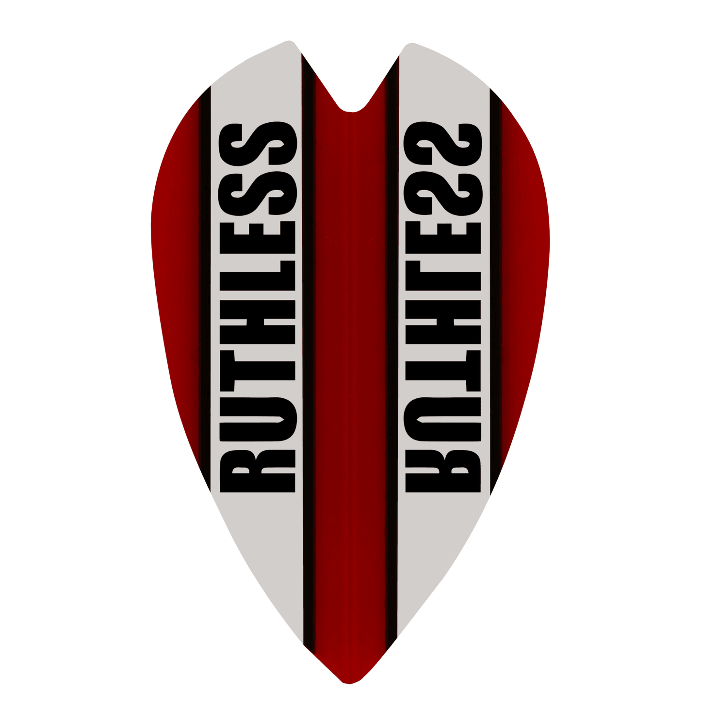Ruthless - Clear Panel - Dart Flights - 100 Micron - Retro Red