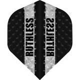 Ruthless - Clear Panel Embossed - Dart Flights - 100 Micron - No2 - Std Black