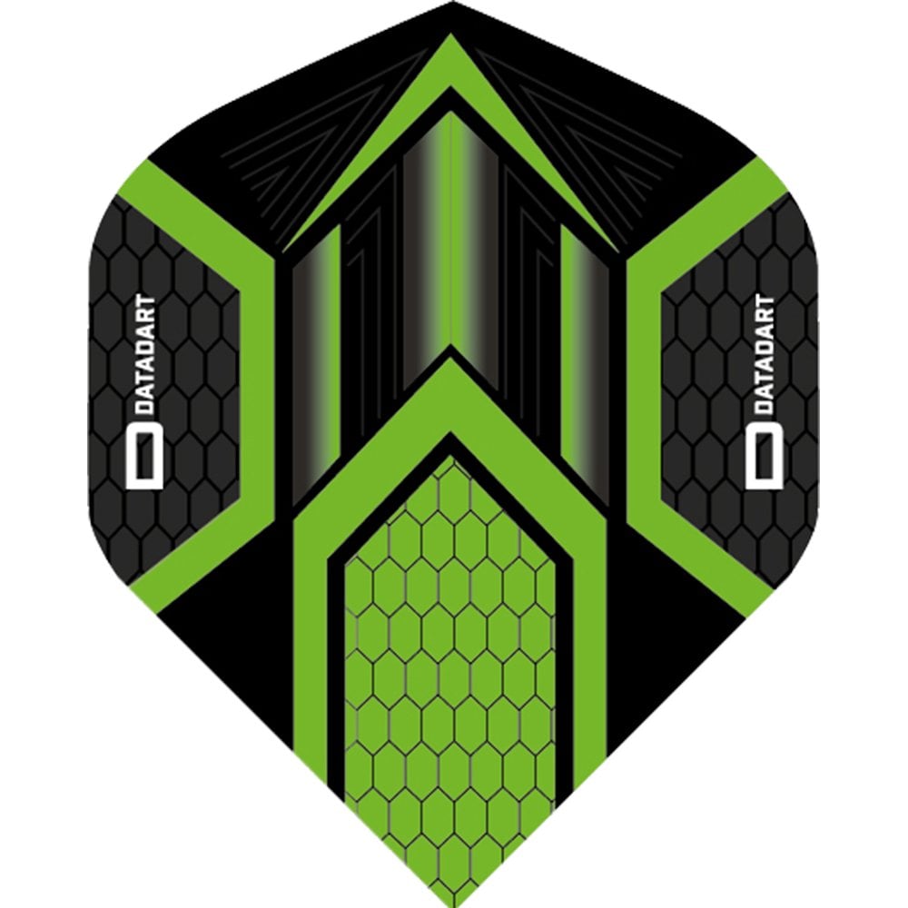Datadart Dart Flights - Hex - No2 - Std - Black Black Green
