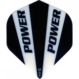 McCoy Power Max Dart Flights - 150 Micron - No2 - Std - Solid - 2 Colour Black White