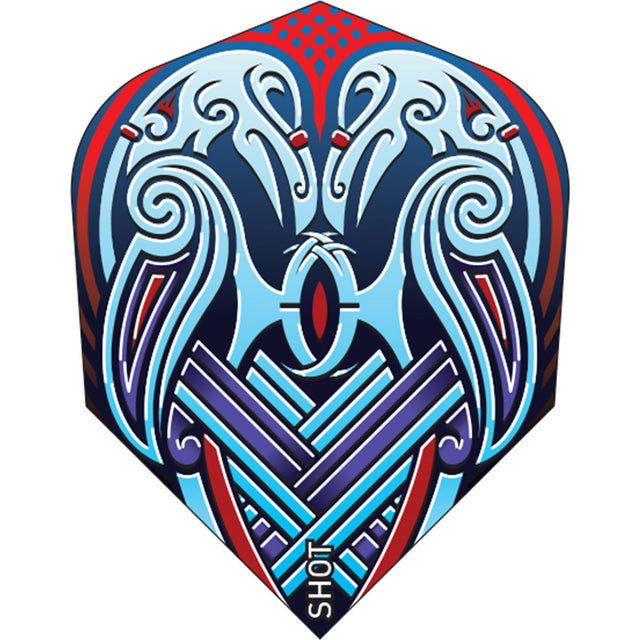 Shot Viking Raven Dart Flights - 100 Micron - Std - No6 - Blue