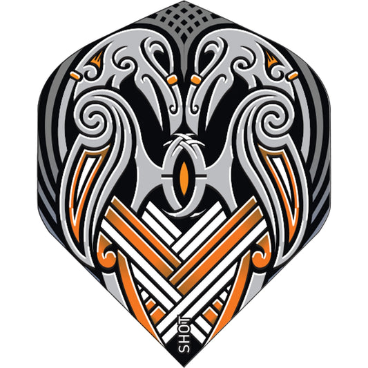 Shot Viking Raven Dart Flights - 100 Micron - Std - No2 - Black