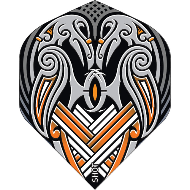 Shot Viking Raven Dart Flights - 100 Micron - Std - No2 - Black