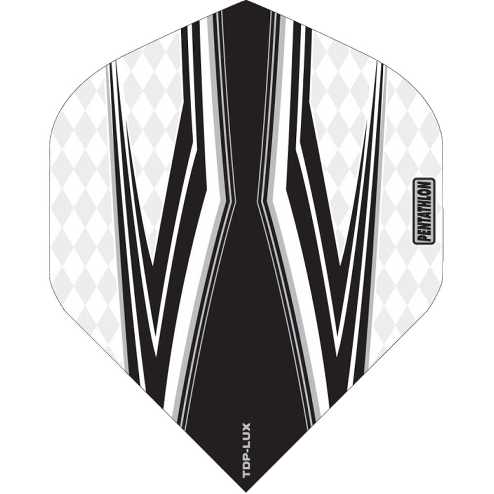 Pentathlon TDP-Lux Dart Flights - Vision Black Centre - No2 - Std Clear