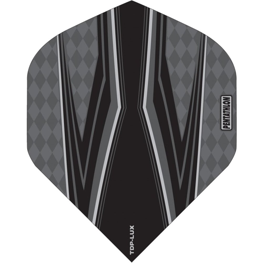 Pentathlon TDP-Lux Dart Flights - Vision Black Centre - No2 - Std Grey