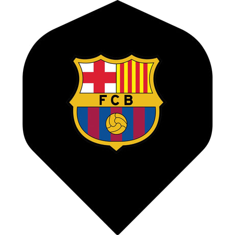 FC Barcelona - Official Licensed - Dart Flights - No2 - Std - F2 - Black with Crest