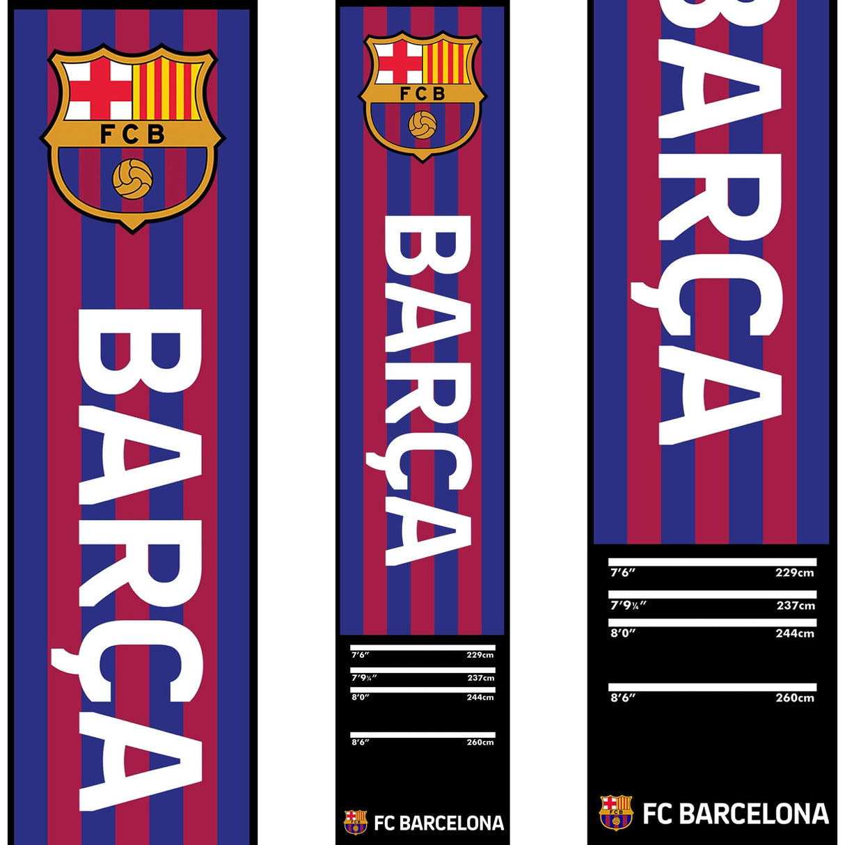 FC Barcelona - Official Licensed - Carpet Dart Mat - 290cm x 60cm - Striped with Crest